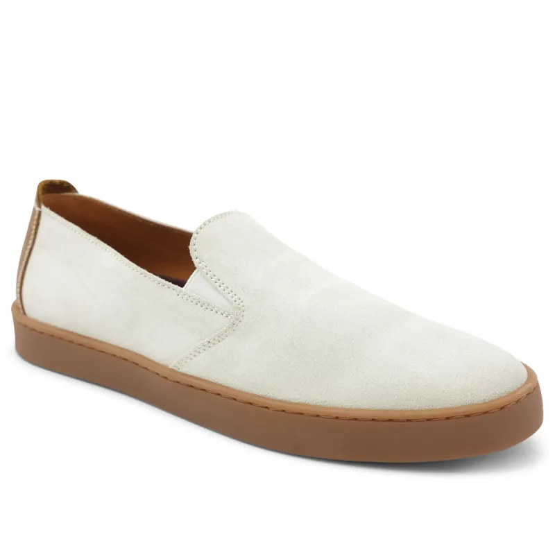 Bilboa Suede Slip On Sneaker - White sold by Bruno Magli