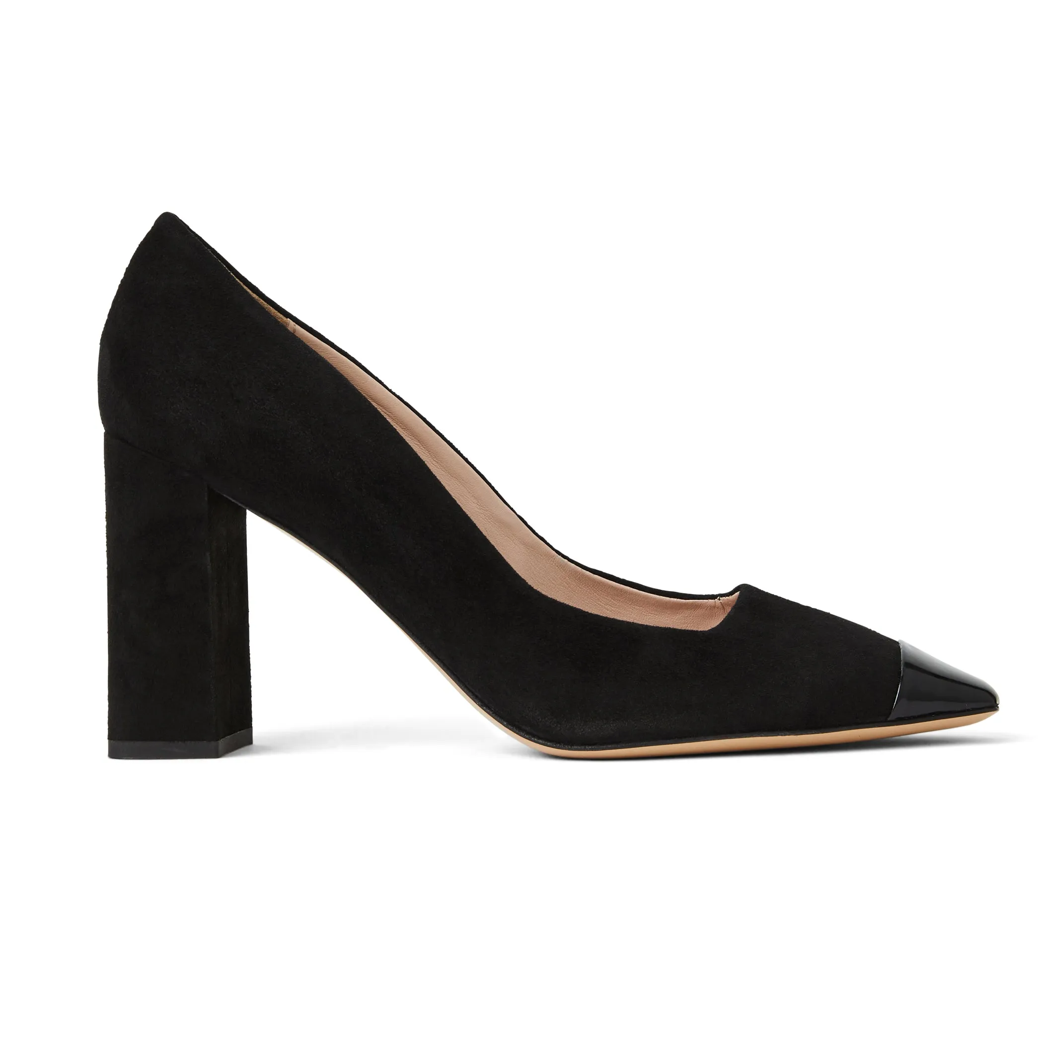 Melania Square Toe Suede Pump- Black Suede sold by Bruno Magli product image thumbnail 3