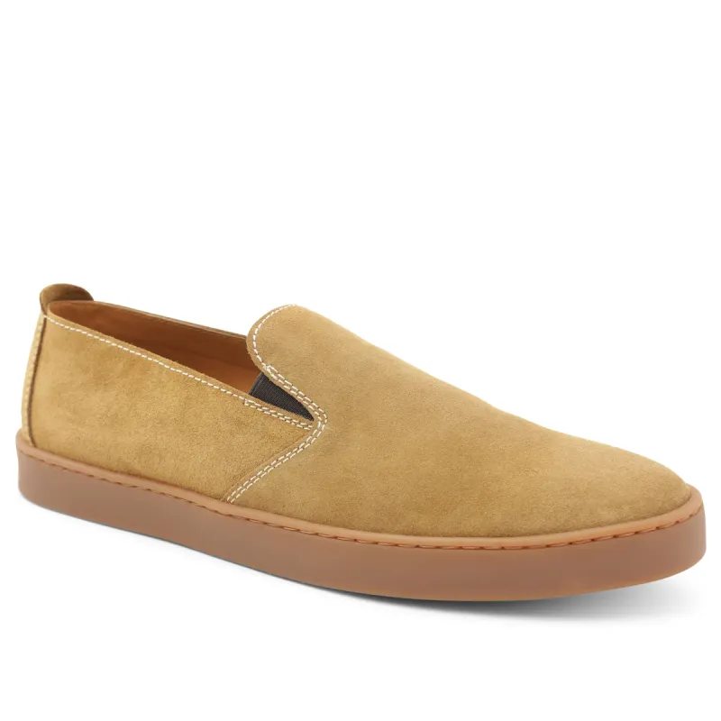 Bilboa Suede Slip On Sneaker - Cognac sold by Bruno Magli