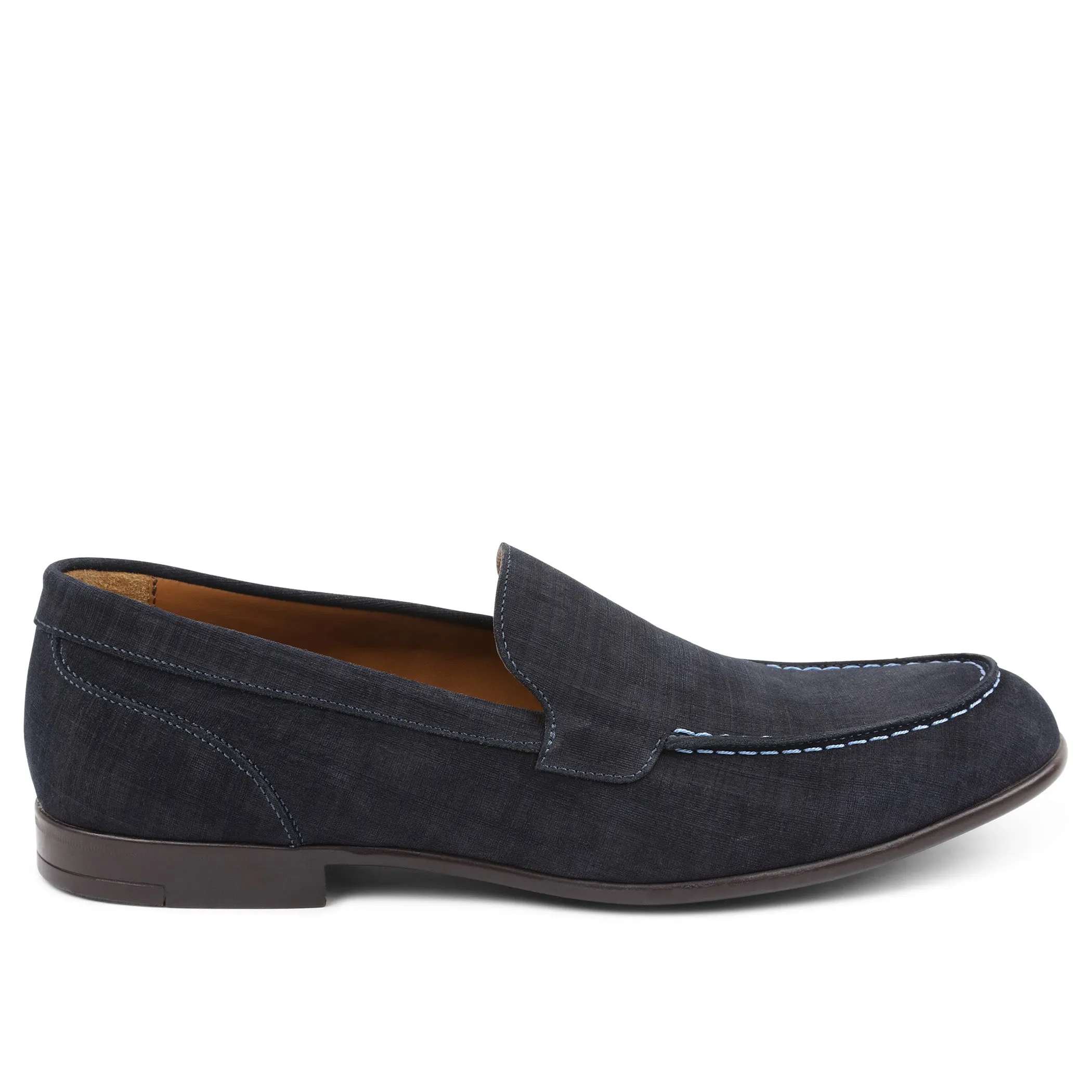 Sino Suede Moc-Toe Loafer - Navy sold by Bruno Magli product image thumbnail 2