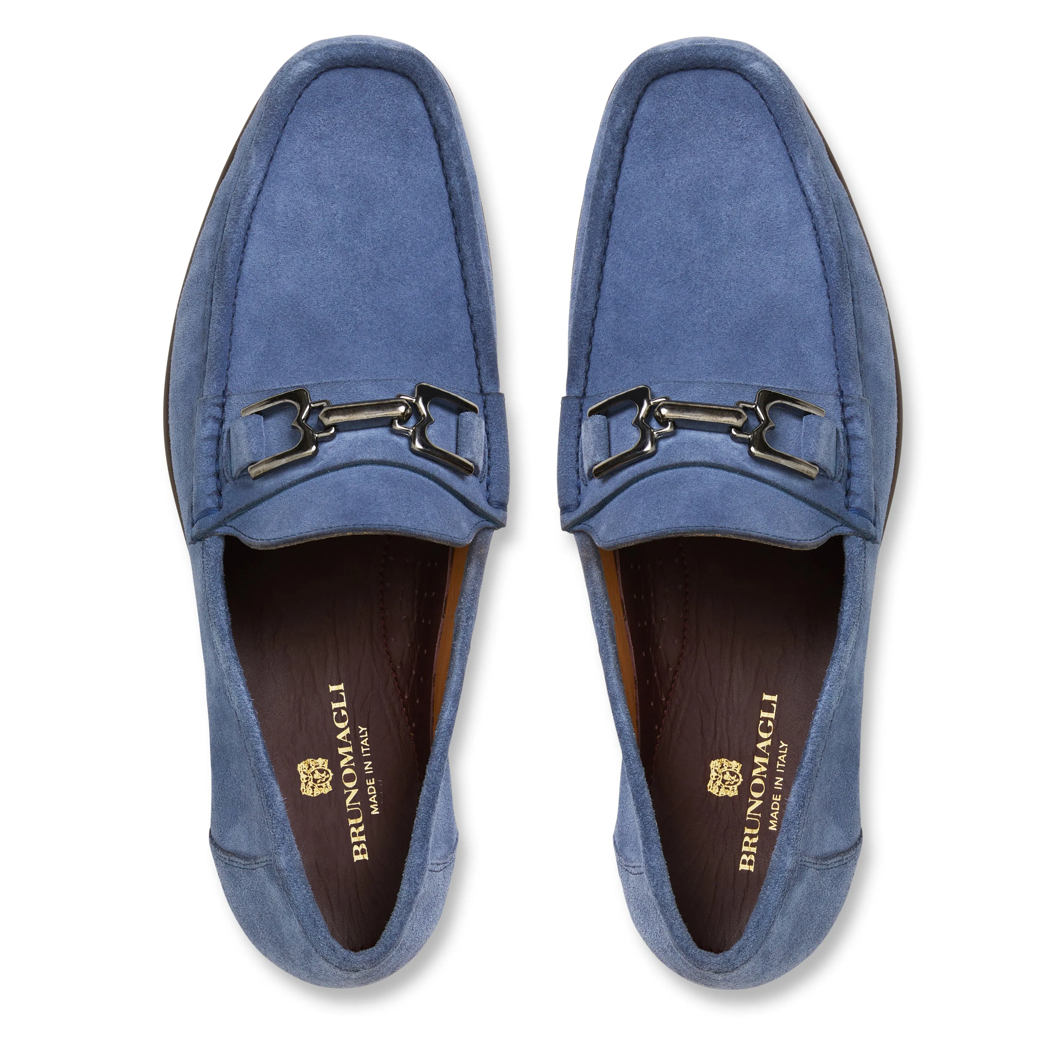 TRIESTE classic Suede Moccasin-LIGHT BLUE SUEDE sold by Bruno Magli product image thumbnail 5