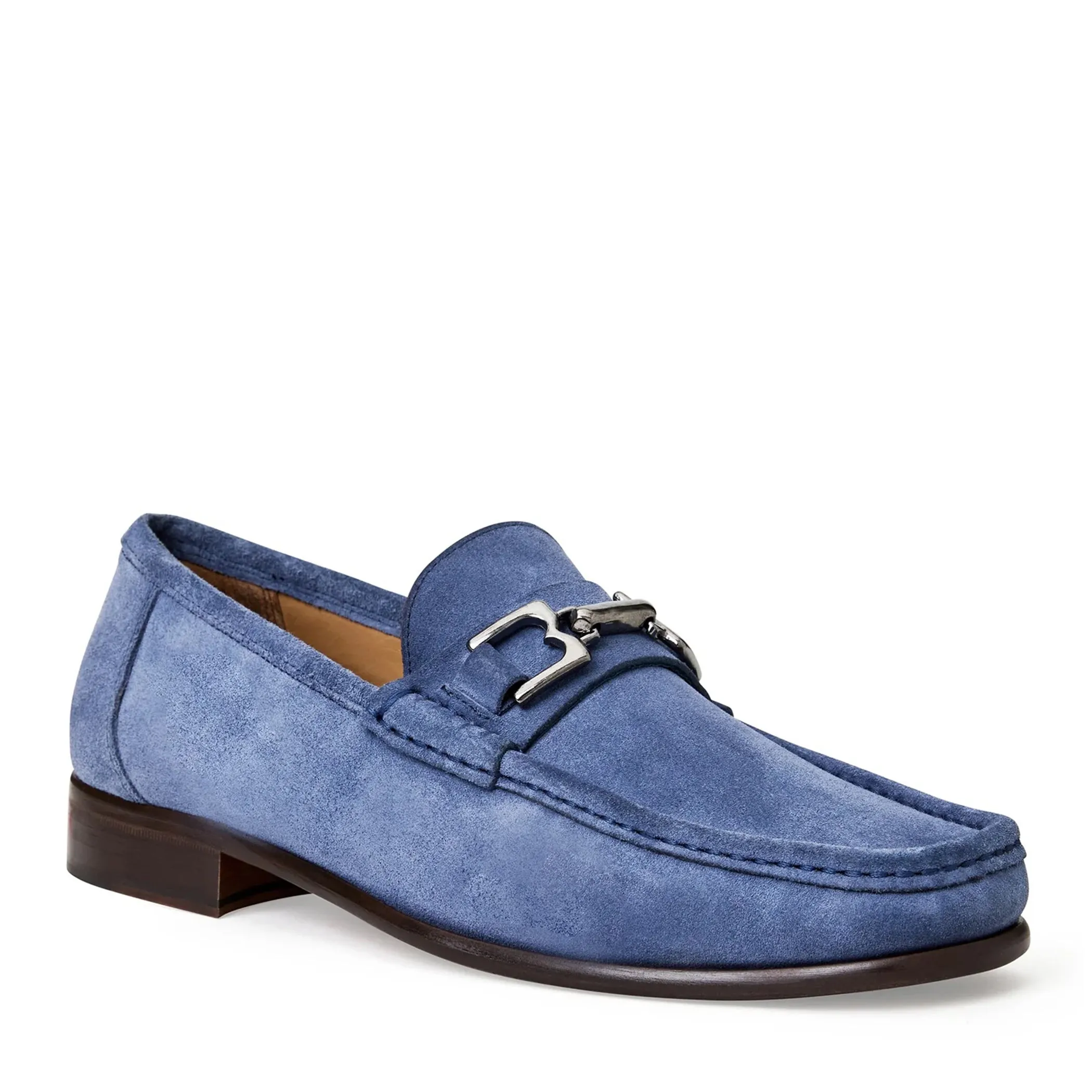 TRIESTE classic Suede Moccasin-LIGHT BLUE SUEDE sold by Bruno Magli