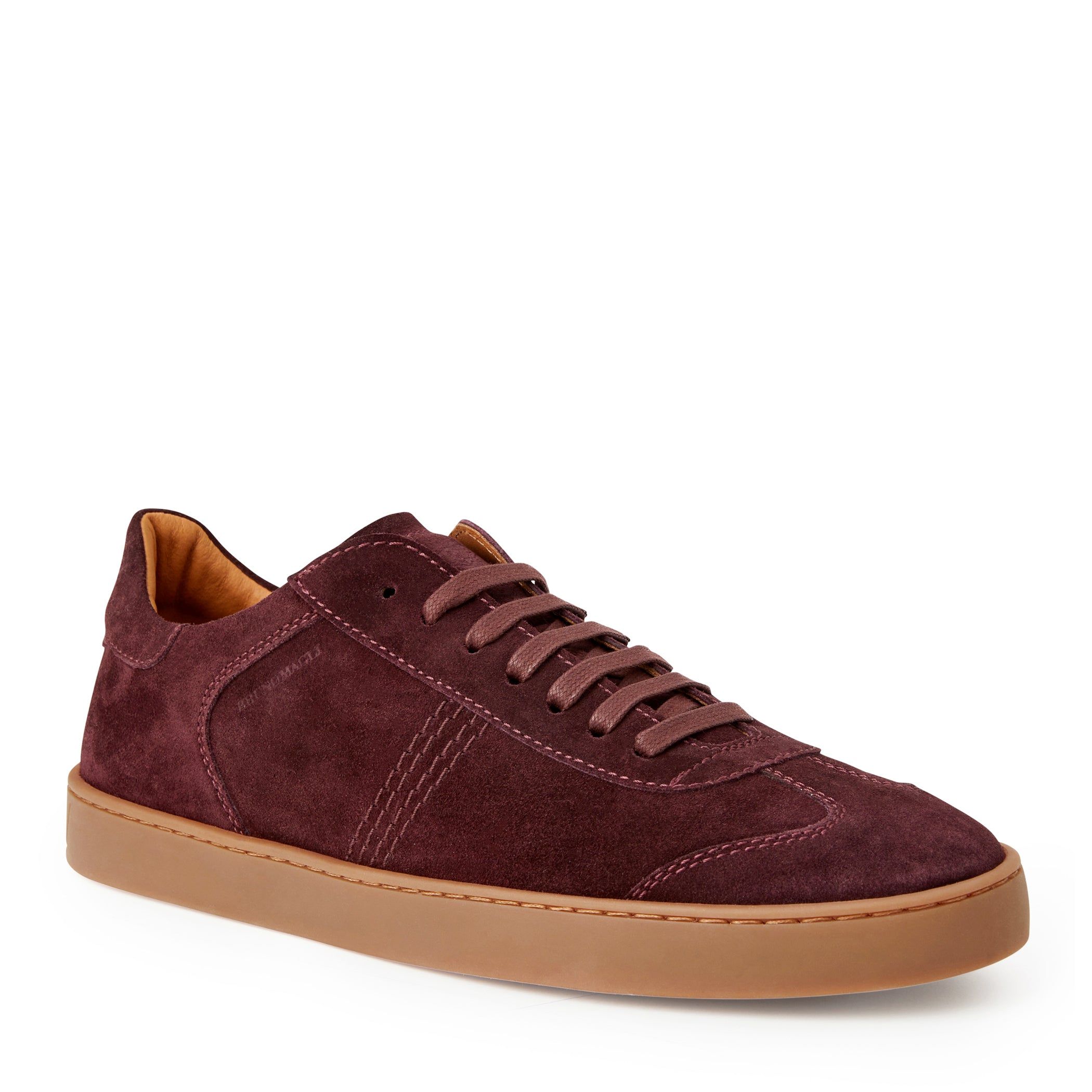 Bono Suede Lace-up Sneaker-Bordeaux sold by Bruno Magli