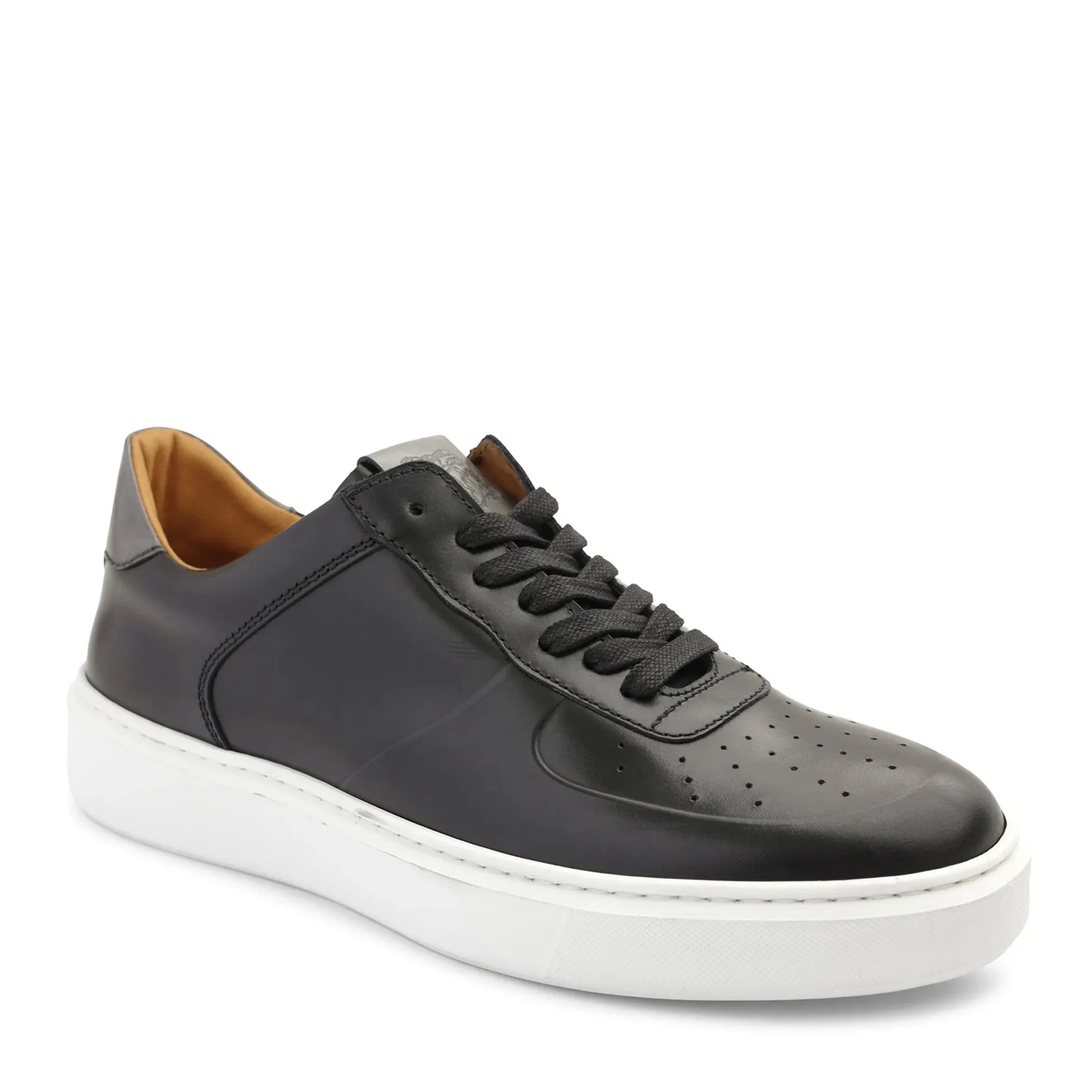 Falcone Leather Sport Lace-Up Sneaker - Black sold by Bruno Magli