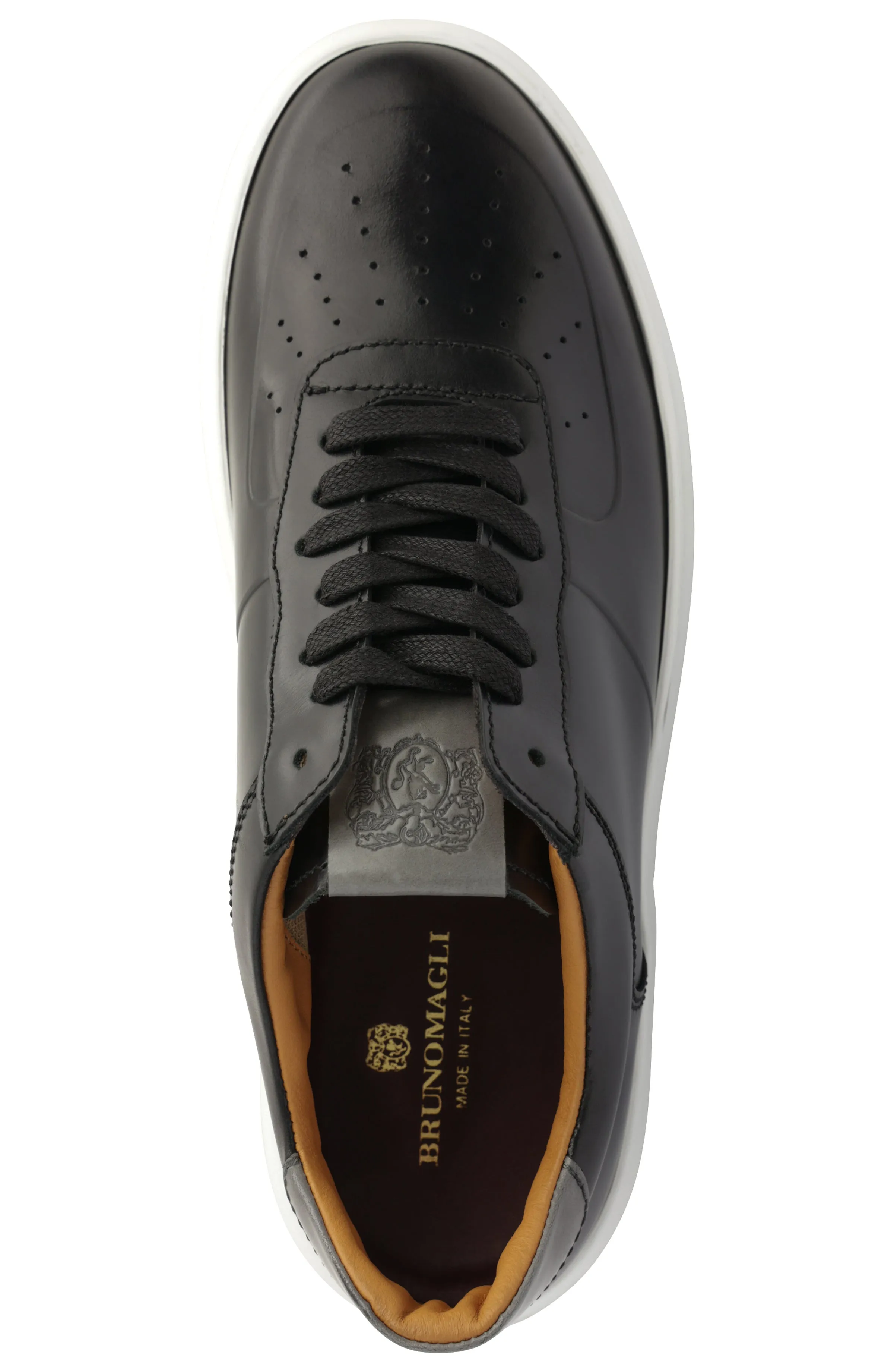 Falcone Leather Sport Lace-Up Sneaker - Black sold by Bruno Magli product image thumbnail 5