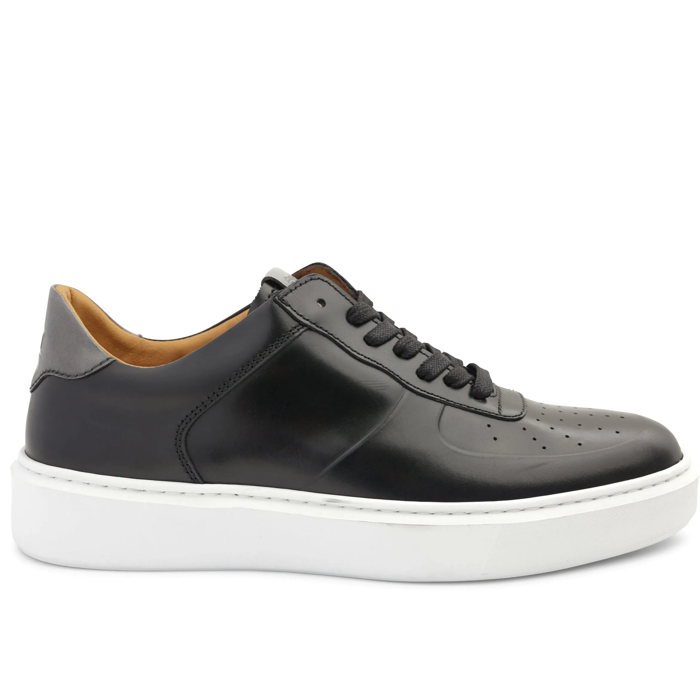 Falcone Leather Sport Lace-Up Sneaker - Black sold by Bruno Magli product image thumbnail 2