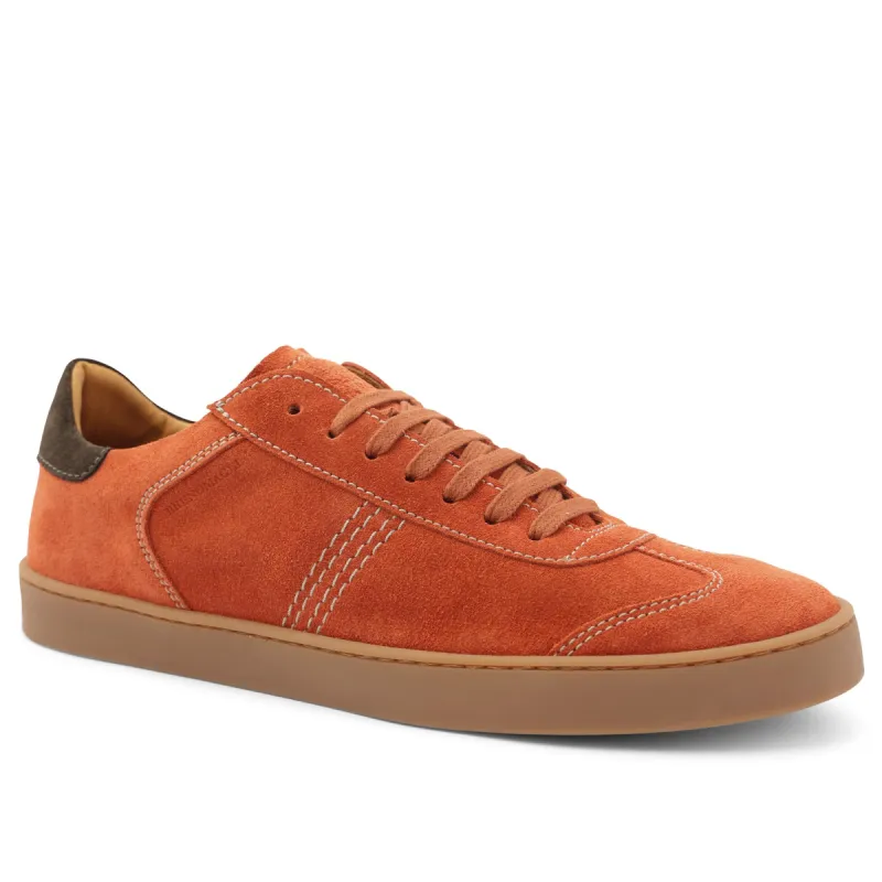 Bono Suede Lace-Up Sneaker - Saffron sold by Bruno Magli