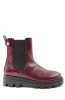 Alma Chunky Leather Chelsea Boot - Bordeuax sold by Bruno Magli