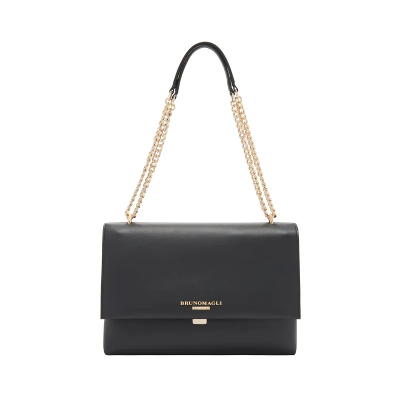 Chain Multi Shoulder Strap Handbag - Black sold by Bruno Magli