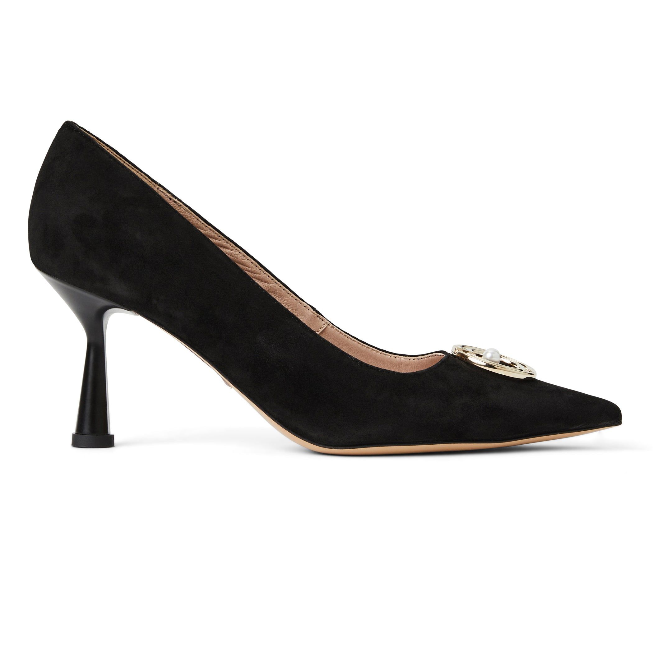 BABETTE CLASSIC SUEDE PUMP-BLACK SUEDE sold by Bruno Magli product image thumbnail 3