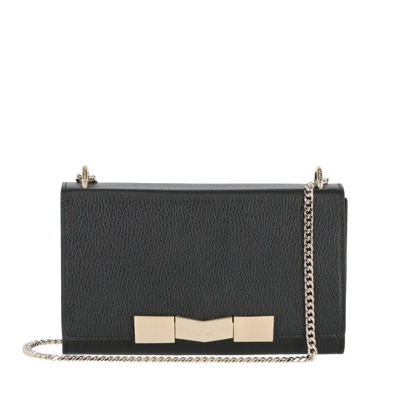 Chiseled M Pebbled Leather Shoulder Bag - Black sold by Bruno Magli