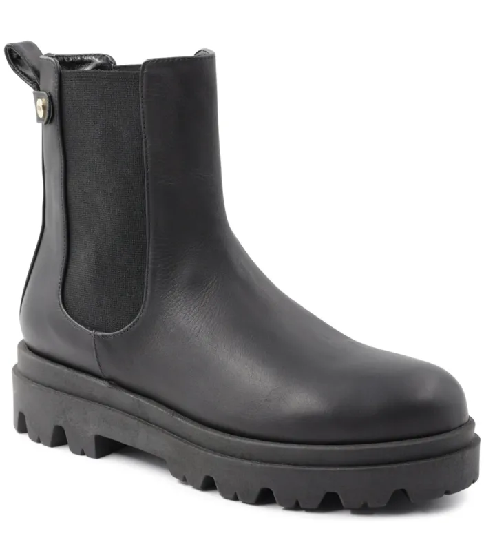 Alma Chunky Leather Chelsea Boot - Black sold by Bruno Magli