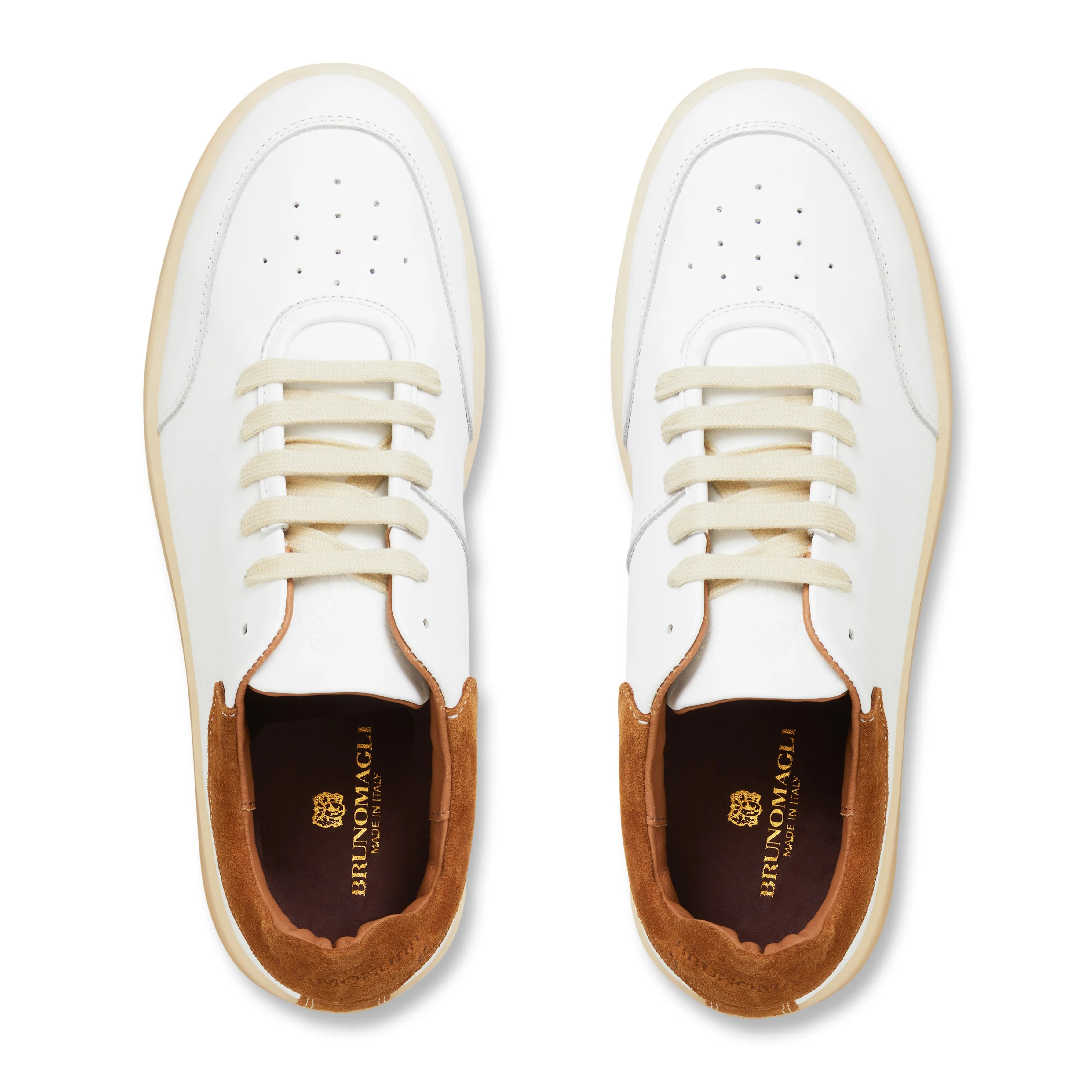 SAVIO LEATHER LACE-UP SNEAKER -WHITE sold by Bruno Magli product image thumbnail 4