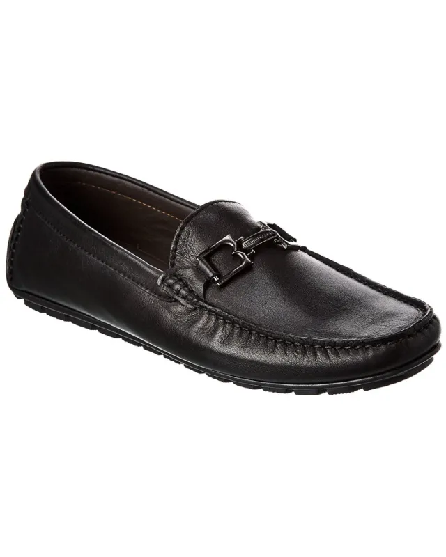 XAVIER Casual Moccasin BLACK LEATHER sold by Bruno Magli