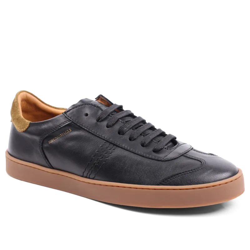 Bono Leather Lace-Up Sneaker - Black sold by Bruno Magli