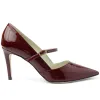 Gemma Mary-Jane Leather Pump - Bordeaux Patent sold by Bruno Magli