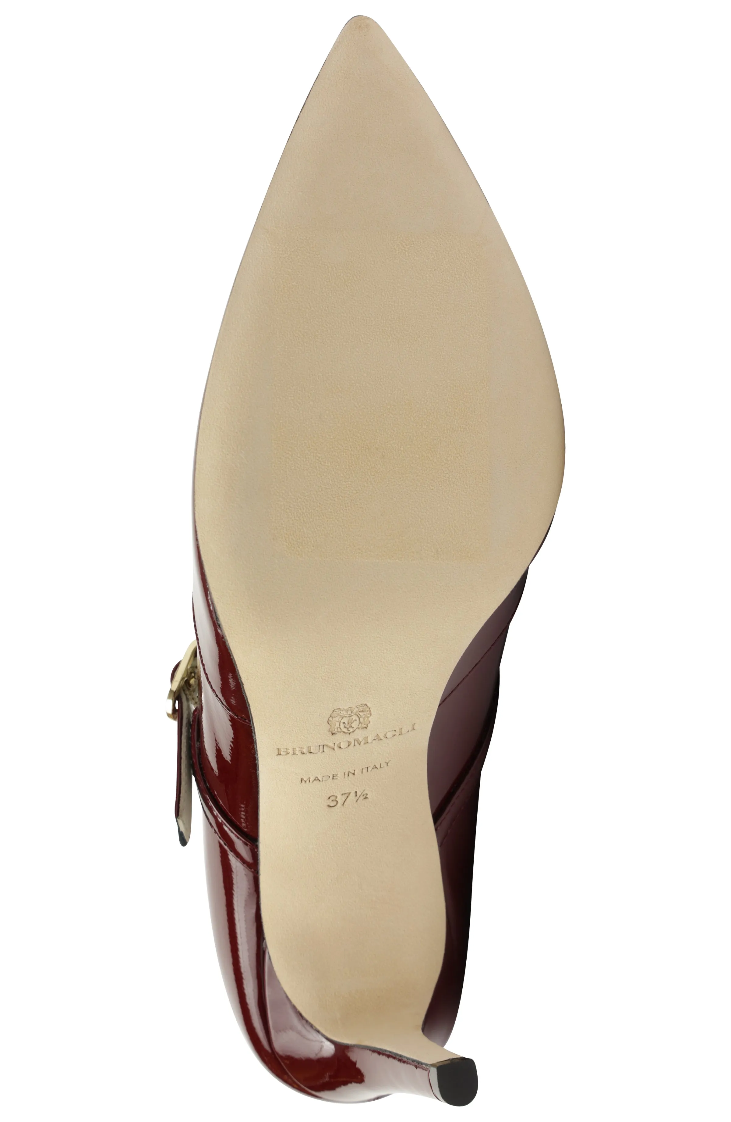Gemma Mary-Jane Leather Pump - Bordeaux Patent sold by Bruno Magli product image thumbnail 4