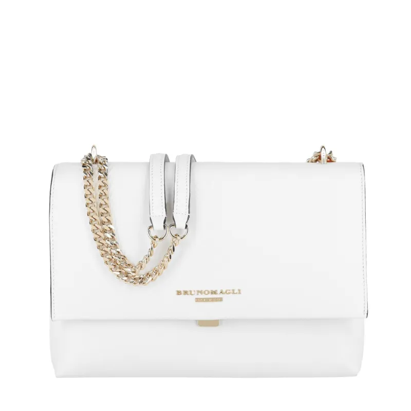 Chain Multi Shoulder Strap Handbag - Talc sold by Bruno Magli