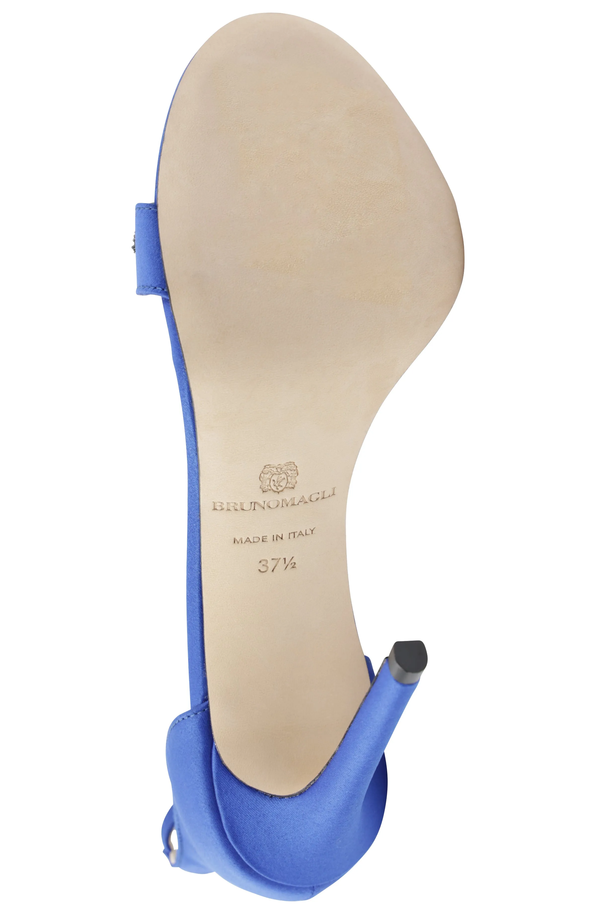 Estelle Embellished Open-Toe Heel - Blue Satin sold by Bruno Magli product image thumbnail 4