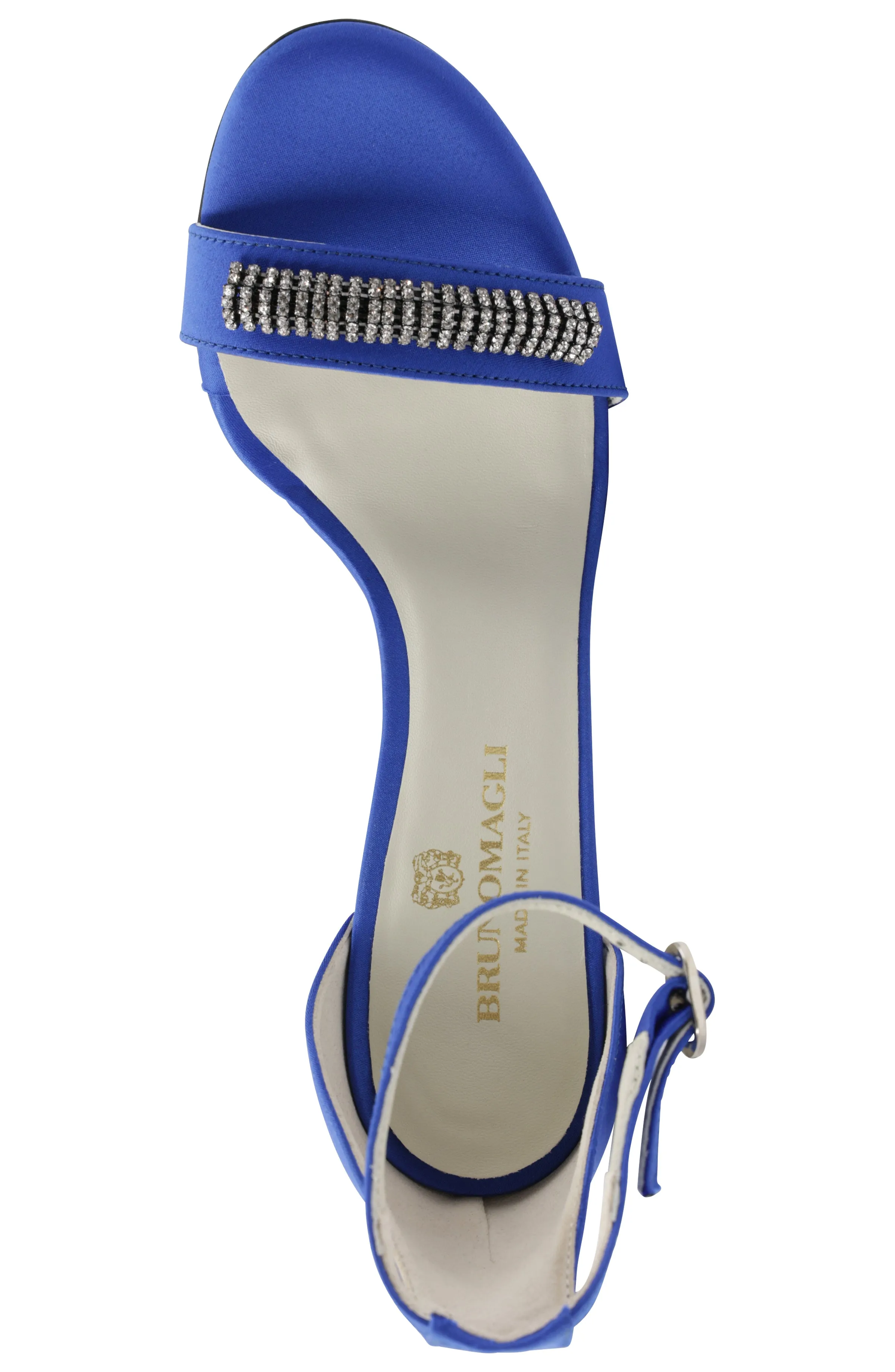 Estelle Embellished Open-Toe Heel - Blue Satin sold by Bruno Magli product image thumbnail 5