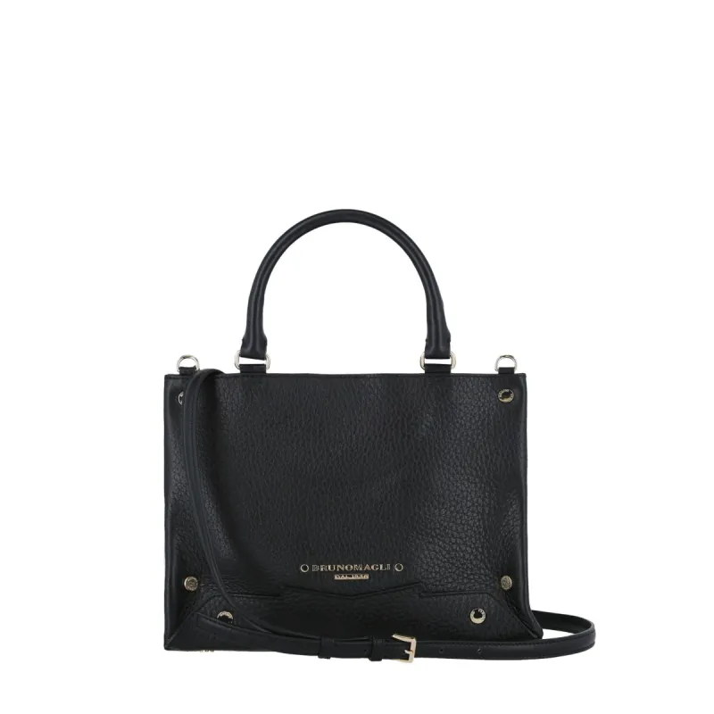 Small Dual-Handle Tote - Black sold by Bruno Magli