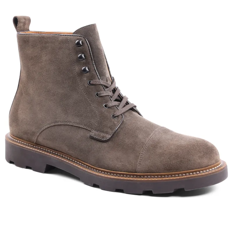 Grafton Cap-Toe Lace-Up Boot - Taupe sold by Bruno Magli