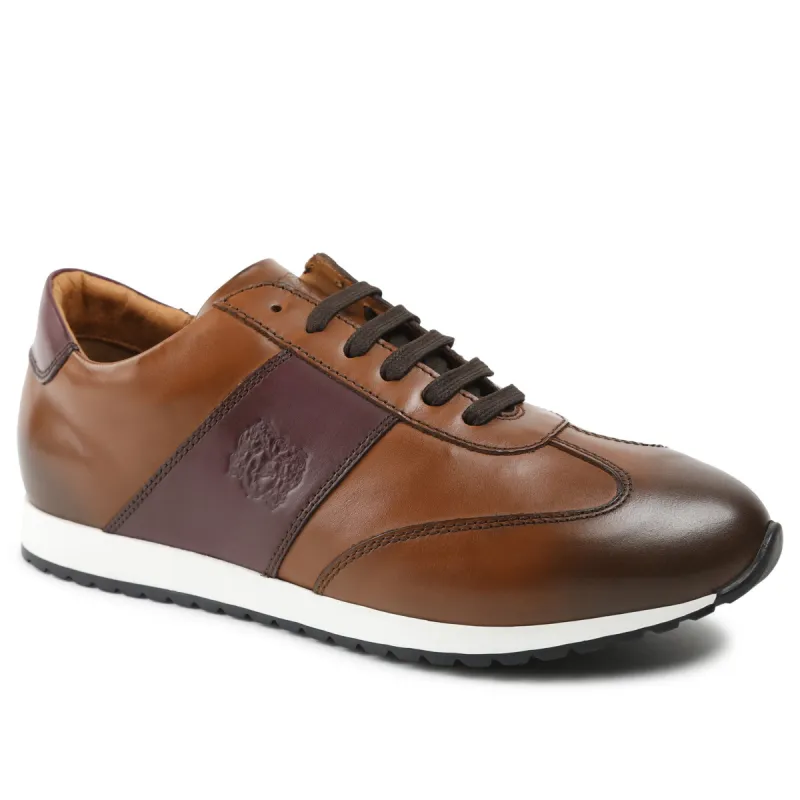 Elliot Jogger Lace-Up Oxford Sneaker - Cognac sold by Bruno Magli