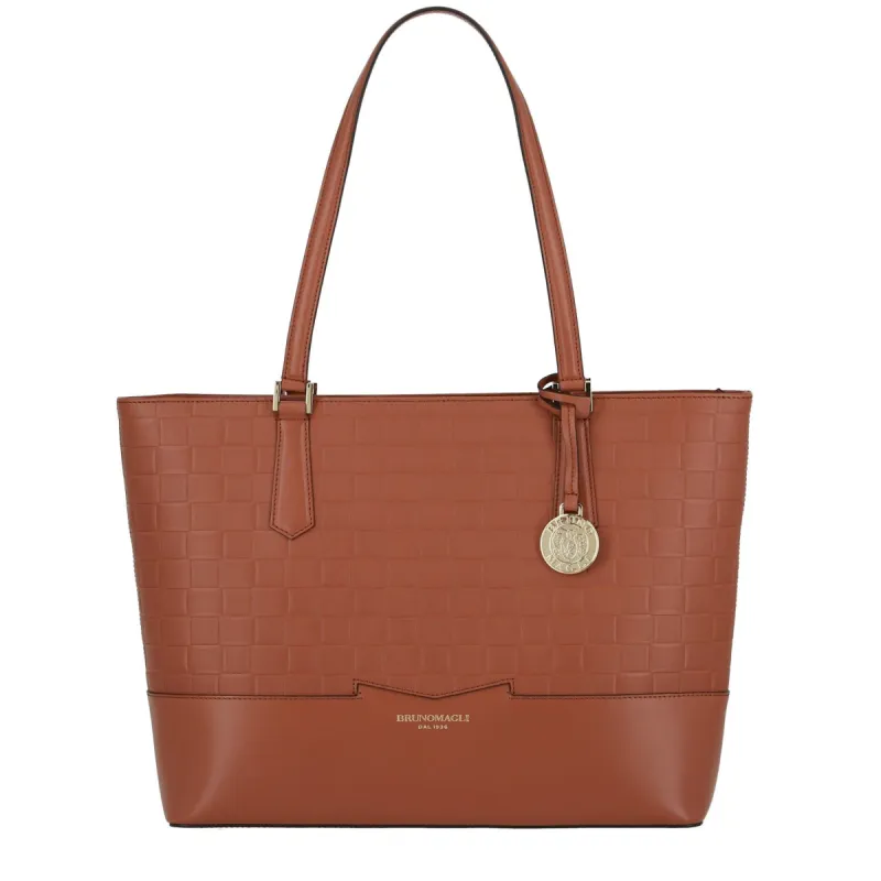 Novelty Woven-Embossed Easy Tote - Sienna sold by Bruno Magli