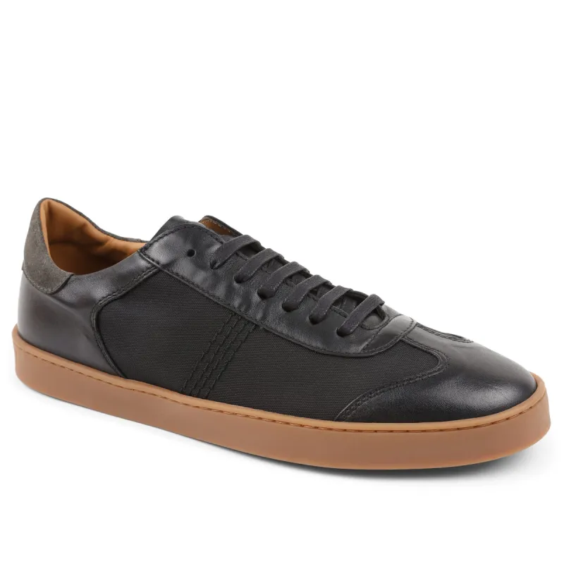 Bono Leather/Nylon Lace-Up Sneaker - Black sold by Bruno Magli