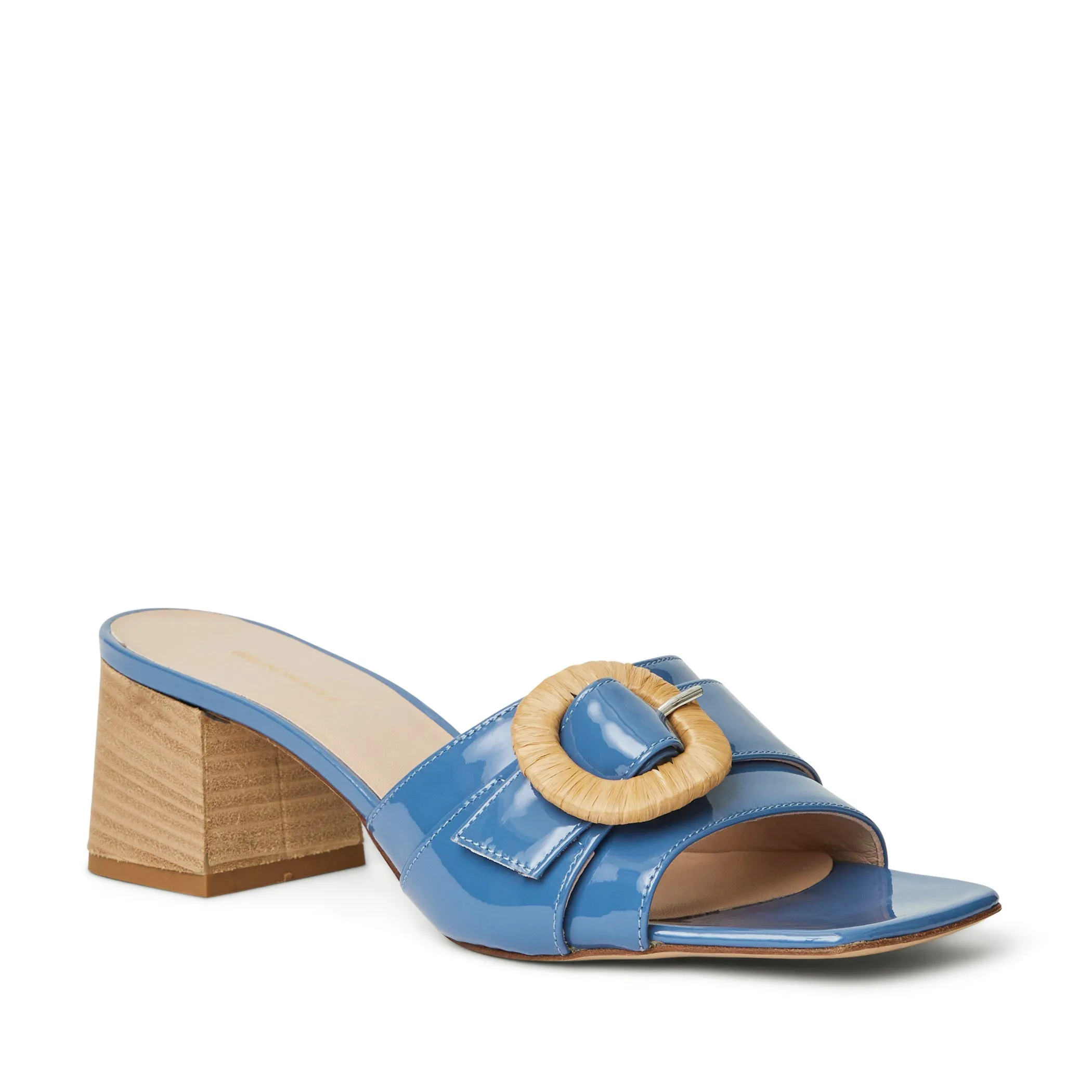 PAGE Single Band Sandal BLUE PATENT sold by Bruno Magli