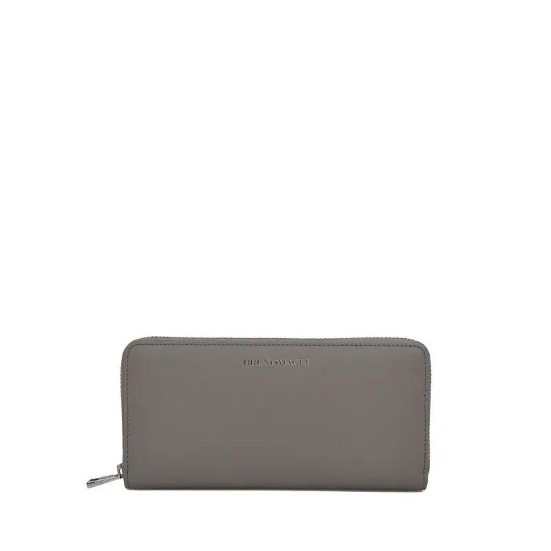 Leather Zip-Around Wallet  - Grey - Online Exclusive sold by Bruno Magli