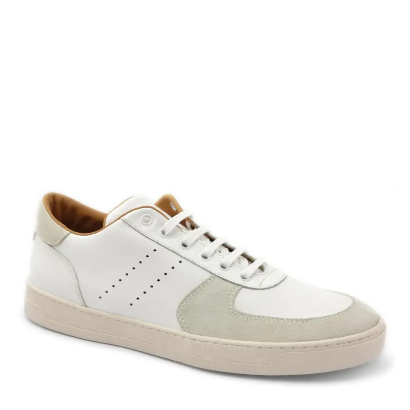 Ducca Lace-Up Leather Oxford Sneaker - White sold by Bruno Magli