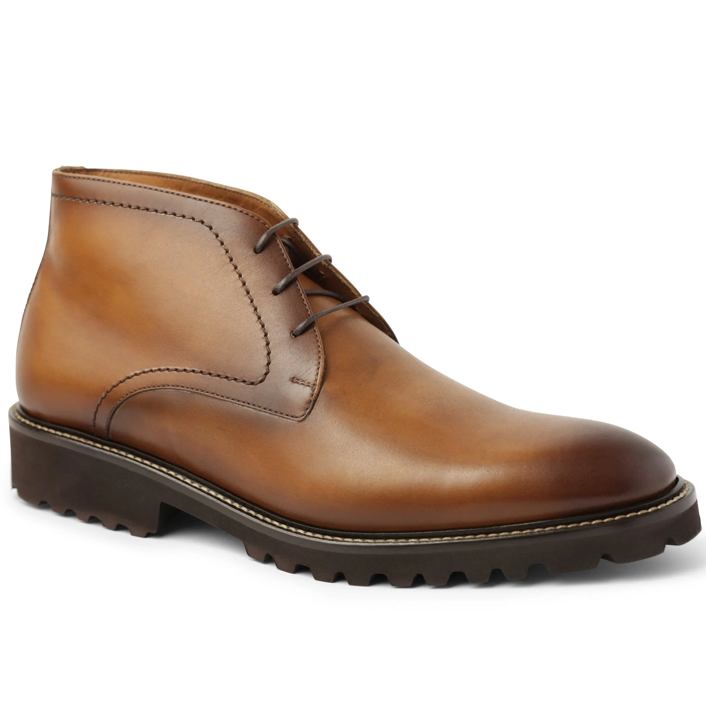 Vicolo Tailored Chukka Leather Boot - Cognac sold by Bruno Magli