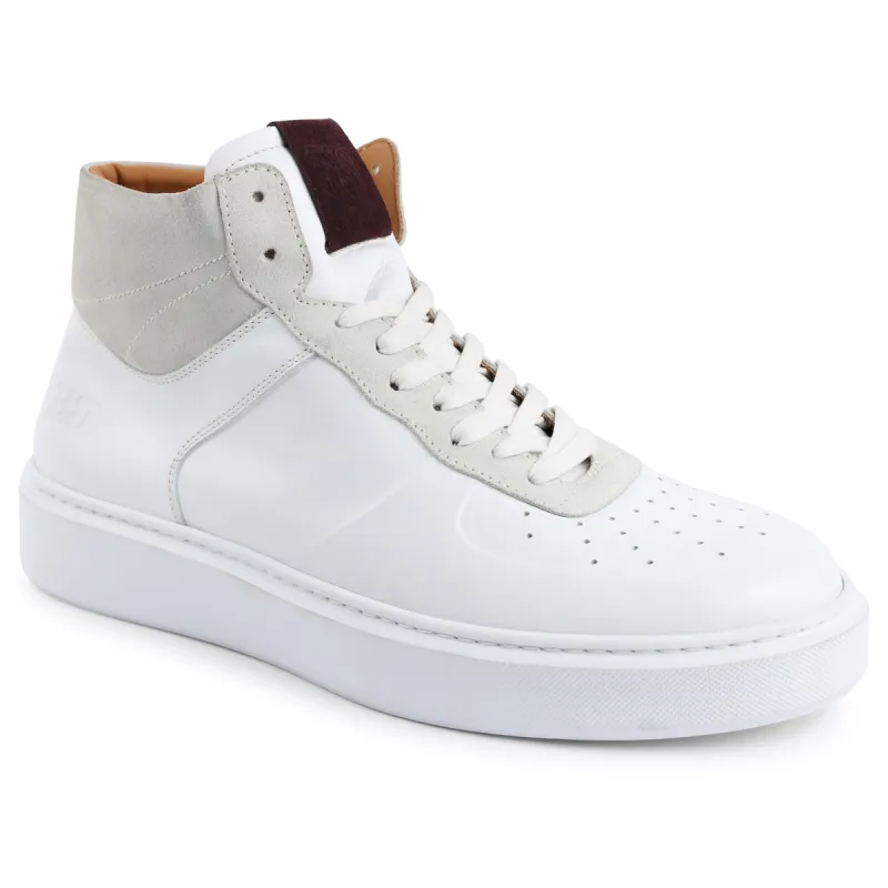 Festa High-Top Lace-Up Sneaker - White/Off White sold by Bruno Magli