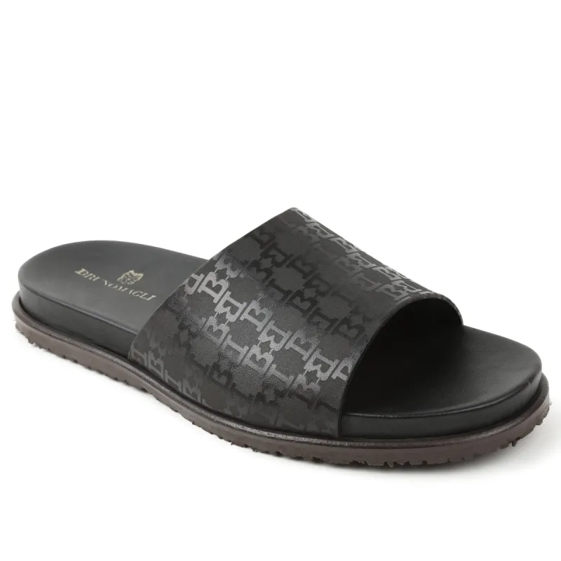 Elba Slide Sandal - Black sold by Bruno Magli