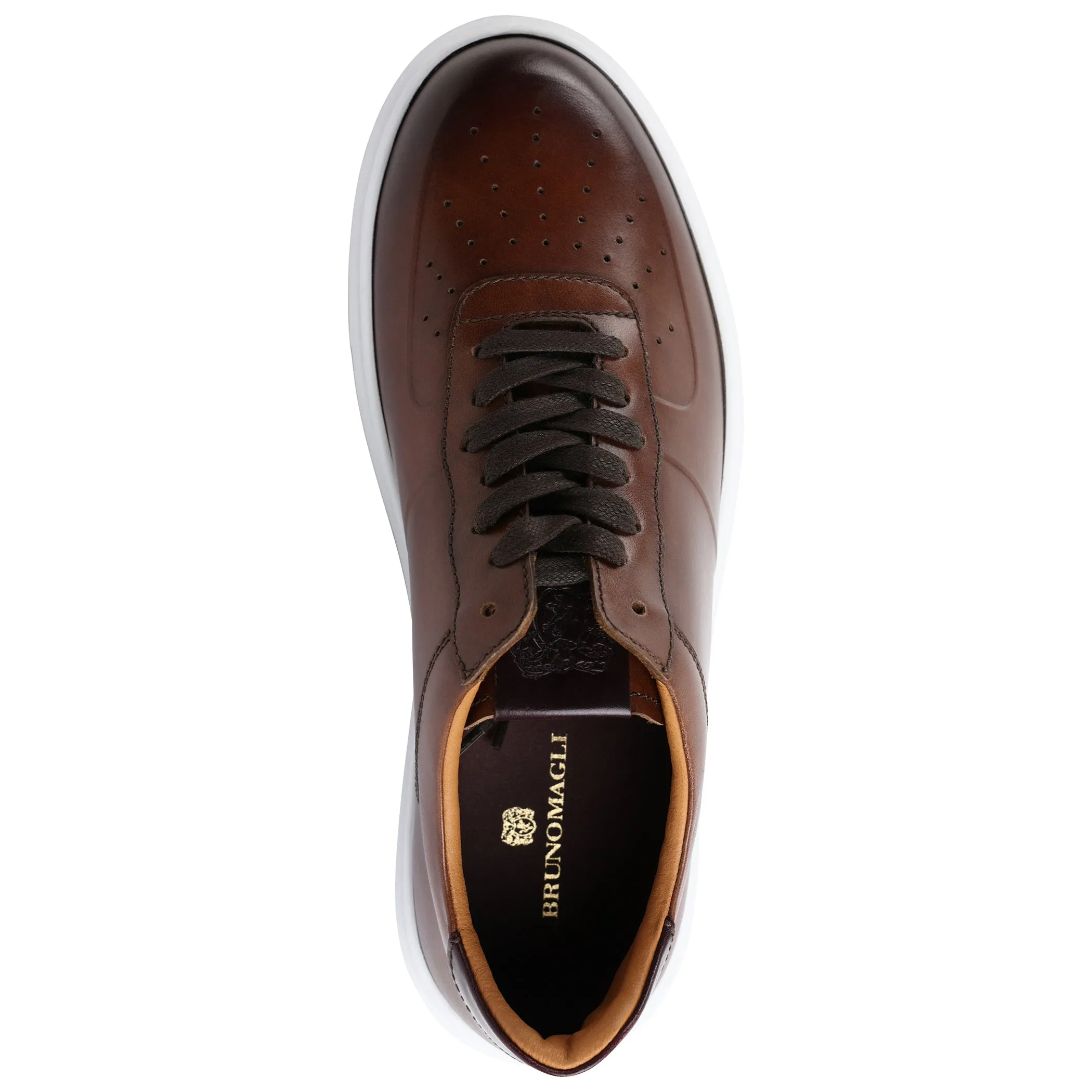 Falcone Leather Sport Lace-Up Sneaker - Cognac sold by Bruno Magli product image thumbnail 4