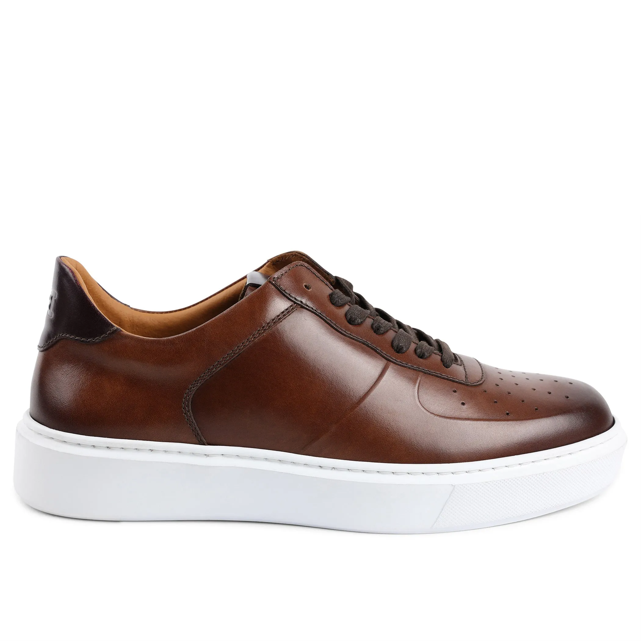 Falcone Leather Sport Lace-Up Sneaker - Cognac sold by Bruno Magli product image thumbnail 2