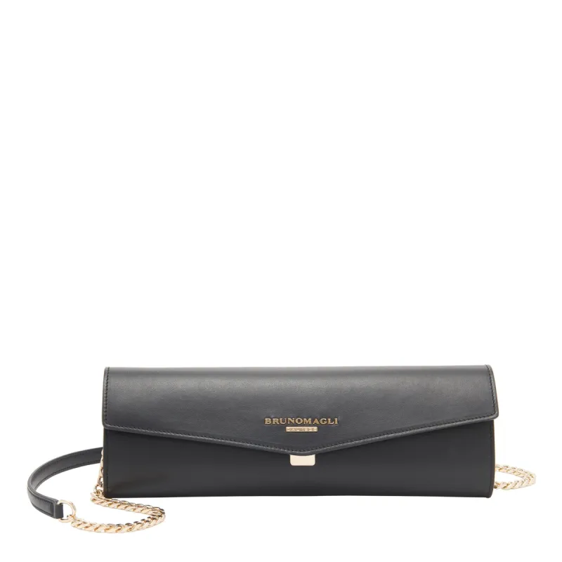 Chain Envelope Clutch - Black sold by Bruno Magli