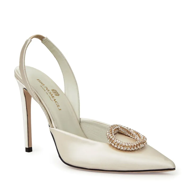 DESIREE - IVORY SATIN sold by Bruno Magli