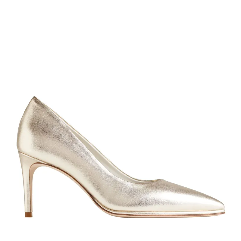 Galena Pointed-Toe Pump, 2.5 Inch - Gold sold by Bruno Magli