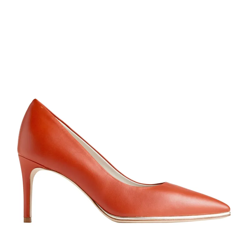 Galena Pointed-Toe Pump, 2.5 Inch - Rust sold by Bruno Magli