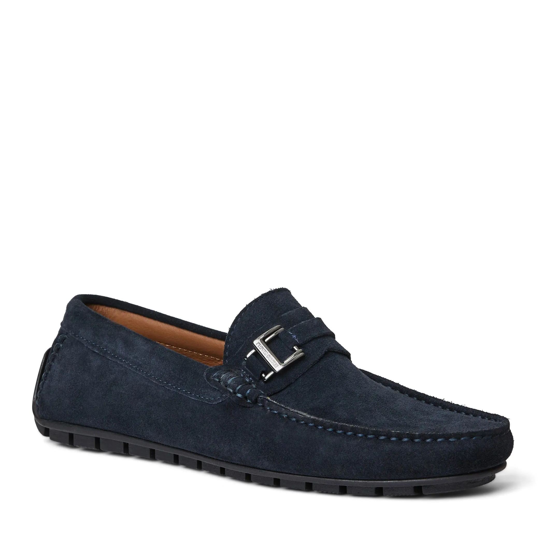 Xanto Casula Moccasin Navy Suede sold by Bruno Magli