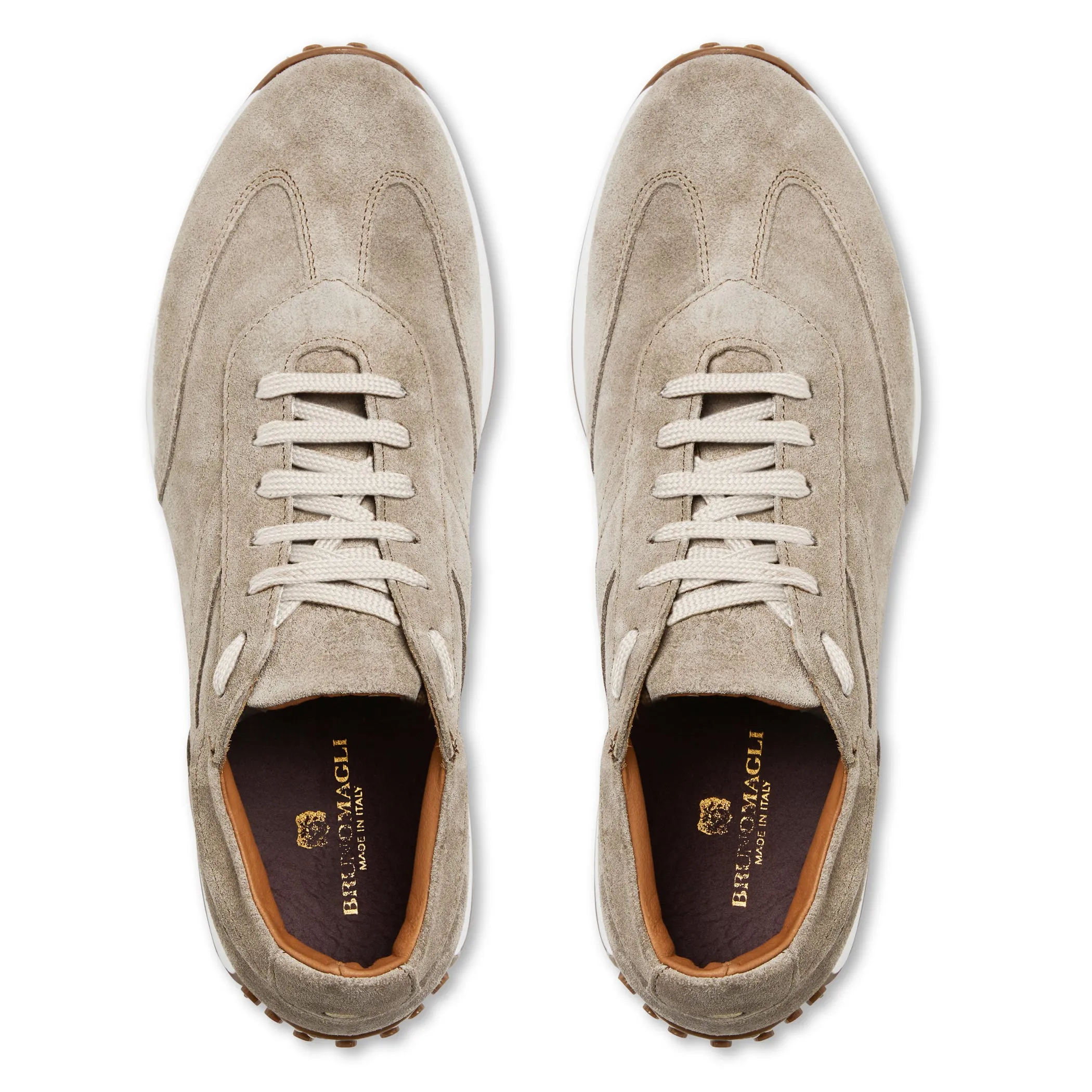 Duccio Mid Suede Jogger Sneaker-Taupe sold by Bruno Magli product image thumbnail 3