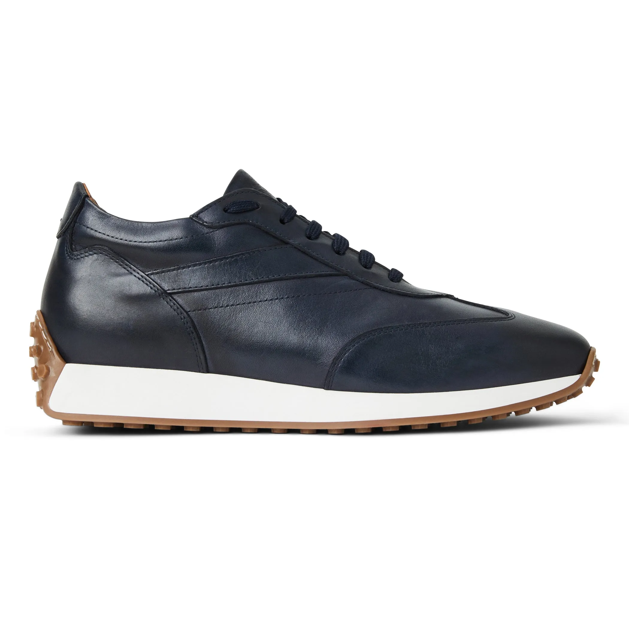 Duccio Mid leather Jogger Sneaker-Navy sold by Bruno Magli product image thumbnail 2