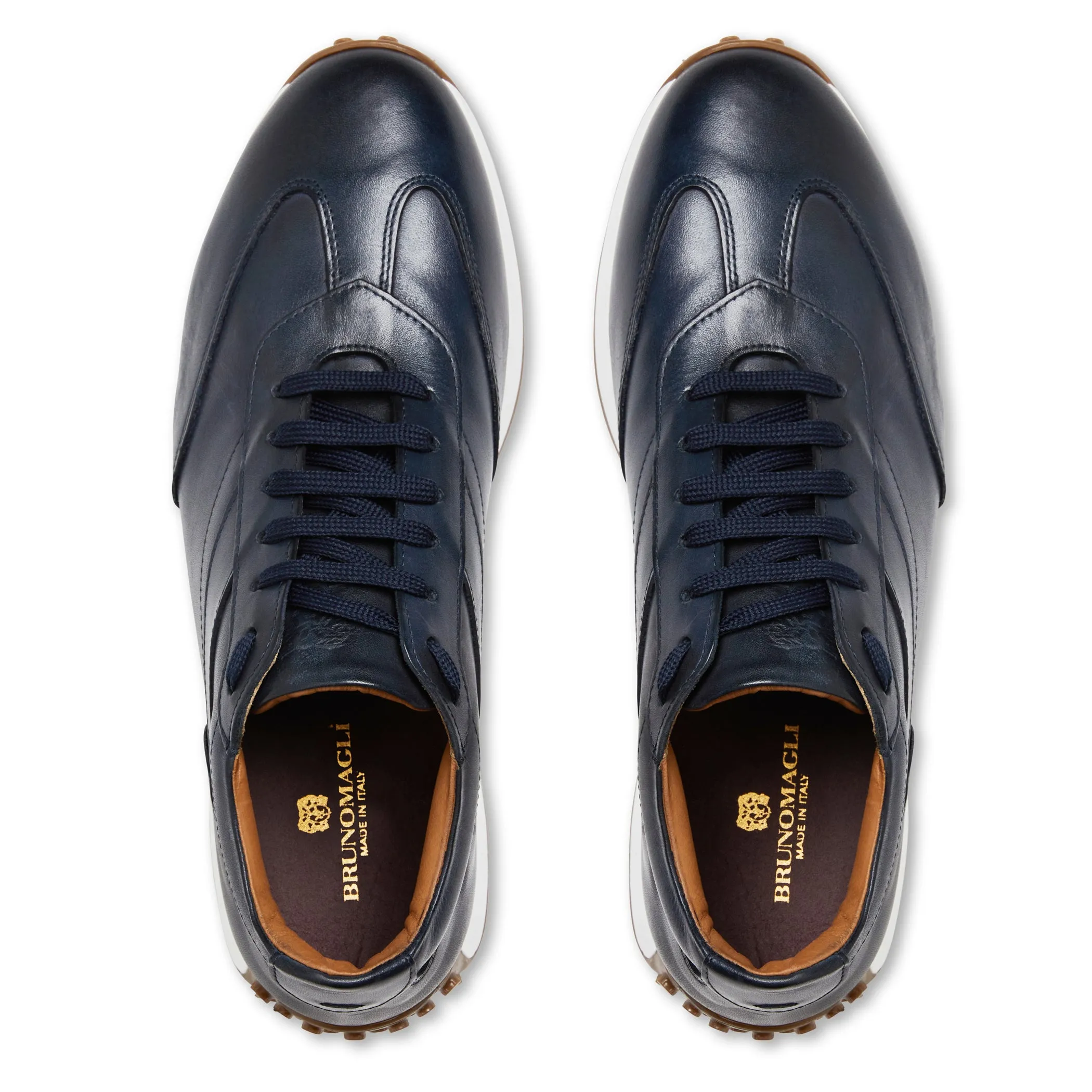 Duccio Mid leather Jogger Sneaker-Navy sold by Bruno Magli product image thumbnail 5