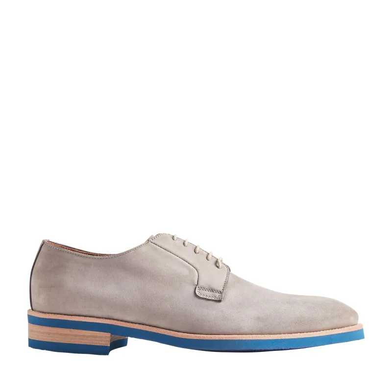 Bobo Suede Lace-Up Derby Shoe - Grey sold by Bruno Magli