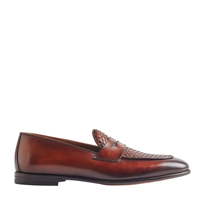Cardosa Woven Leather Loafer - Cognac sold by Bruno Magli