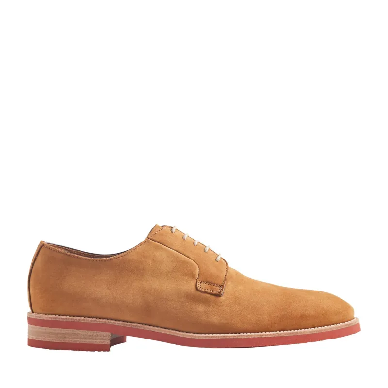 Bobo Suede Lace-Up Derby Shoe - Cognac sold by Bruno Magli