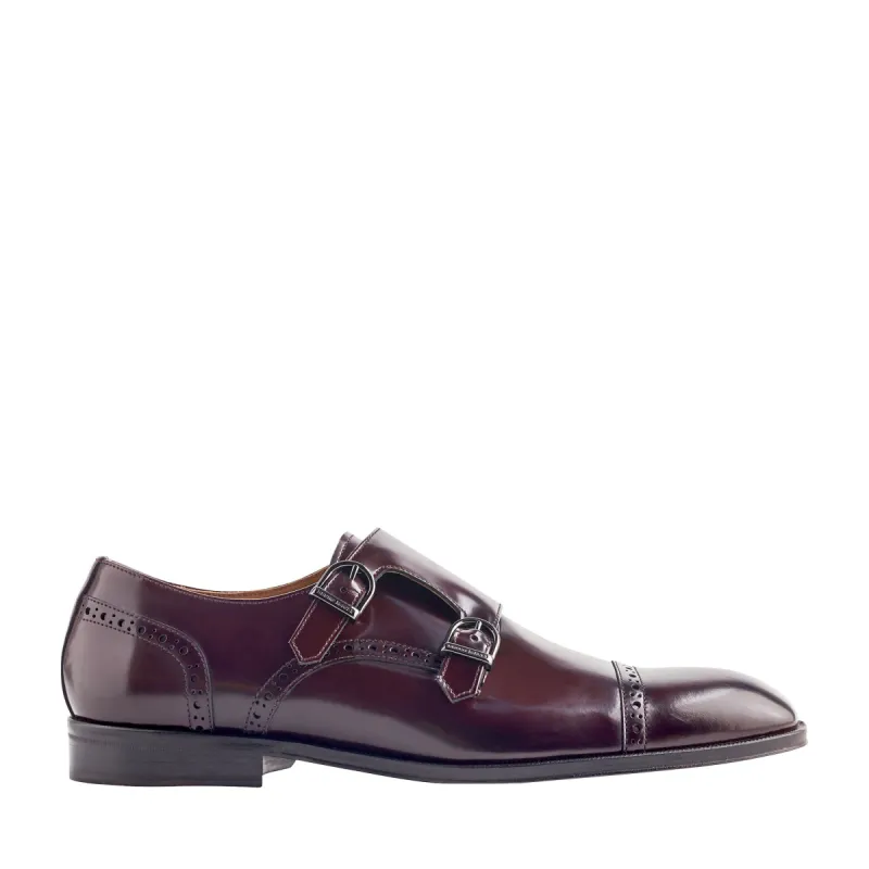 Anzio Monk-Strap Shoe - Bordo sold by Bruno Magli