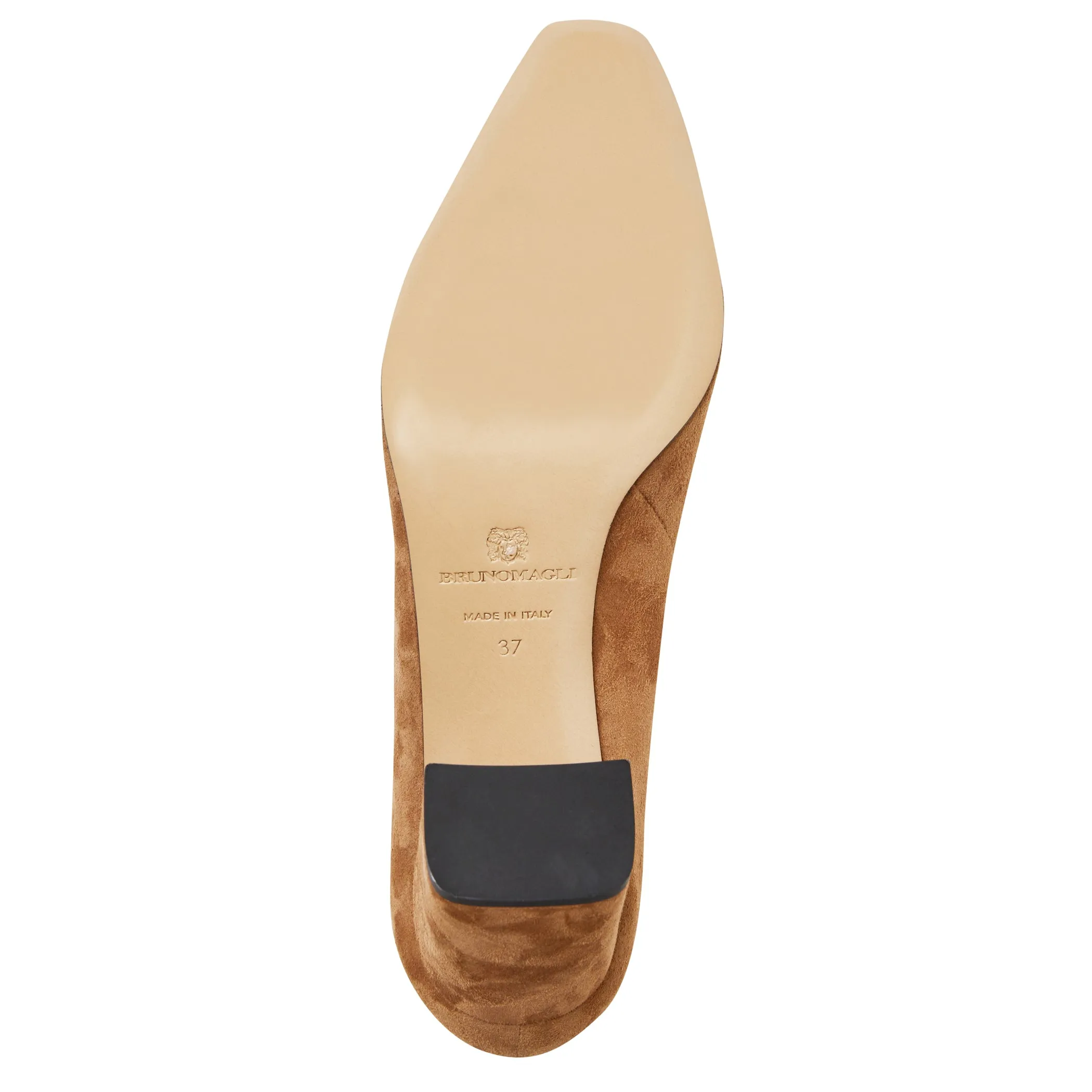 Melania Square Toe Suede Pump- Camel Suede sold by Bruno Magli product image thumbnail 5